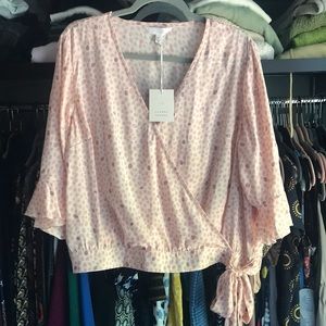 **SOLD** Pretty Lauren Conrad Faux Wrap Top